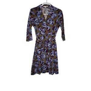 BODEN dress Riviera floral button up tie shirt‎ long sleeve 6